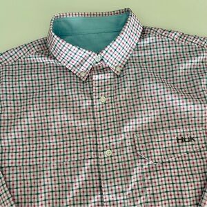 Huk Performance Long Sleeve Plaid Button Down Shirt